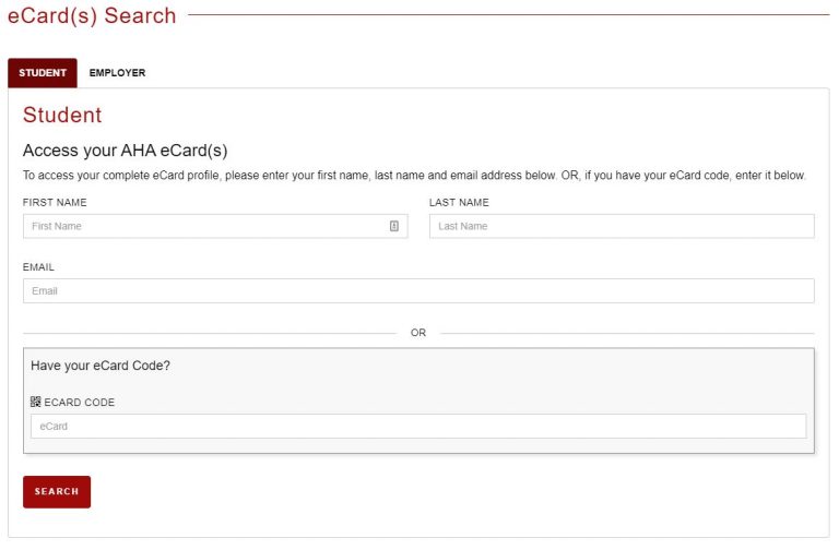AHA eCard Search Find My Certification